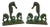 Arts & Crafts Bronze Seahorse Bookends, Attributed to E.T. Hurley, c.1920 For Sale