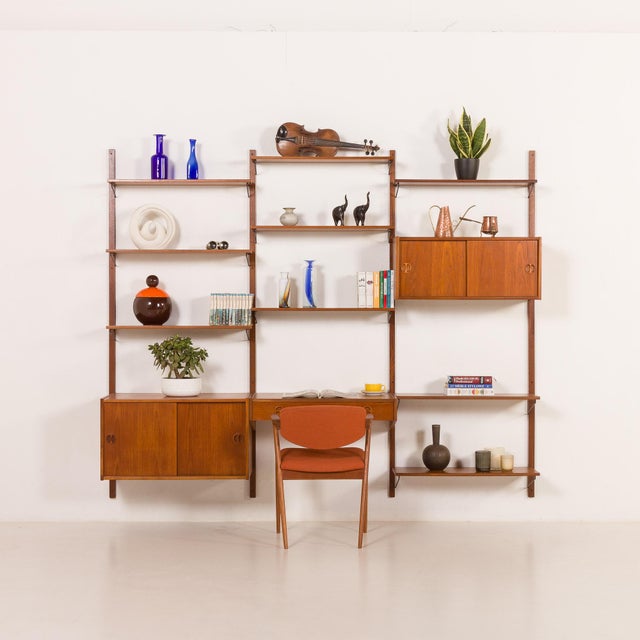 Mid-Century Danish Teak Wall Unit, 1960s For Sale - Image 17 of 17