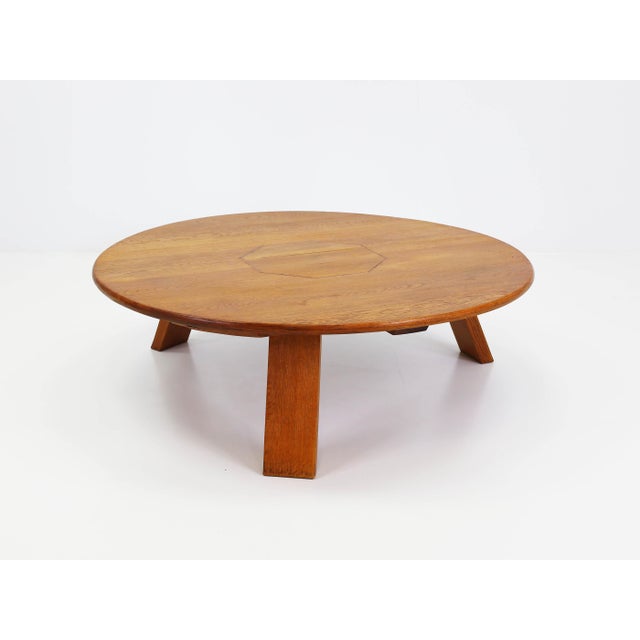 Large Brutalist French Wooden Table from Pierre Chapo, 1970, in Flawless conditions. Designed 1970 to 1979 This piece is...