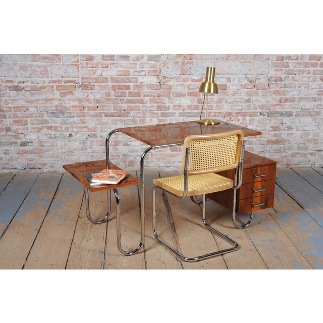 Bauhaus Walnut Writing Desk by A. Lurcat for Kovona, Czech, 1940s For Sale - Image 14 of 15