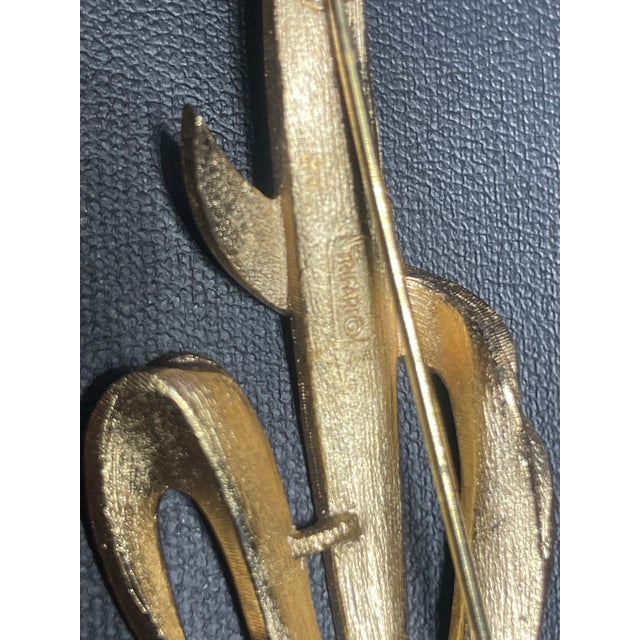 MCM Jewelry by Trifari Flame Ribbon Brooch For Sale In South Bend - Image 6 of 8