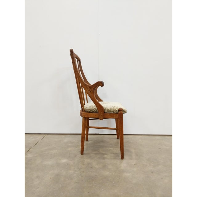 Antique Danish Oak Armchair For Sale - Image 4 of 9