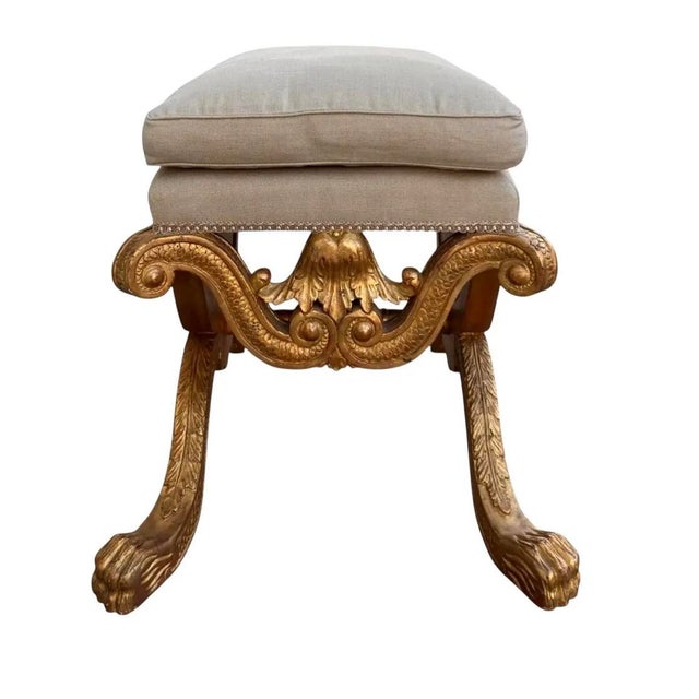Traditional Charles Pollock for William Switzer William Kent Bench Giltwood Bench For Sale - Image 3 of 4
