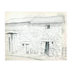 Andrew Roland Brudieux, Mountain Stables Is Thief, Pencil Drawing, 1960s