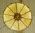 Vintage Tan Slag Stained Glass Pendant Light With Brass Accents For Sale - Image 6 of 10