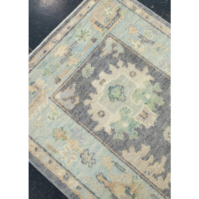 Turkish Oushak Runner Rug 2'10" x 10'10" #17136 For Sale In Houston - Image 6 of 8