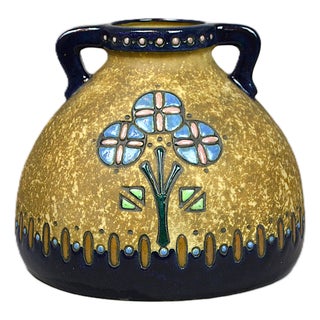 Art Nouveau Vase with Bird Decorations, 1890s For Sale