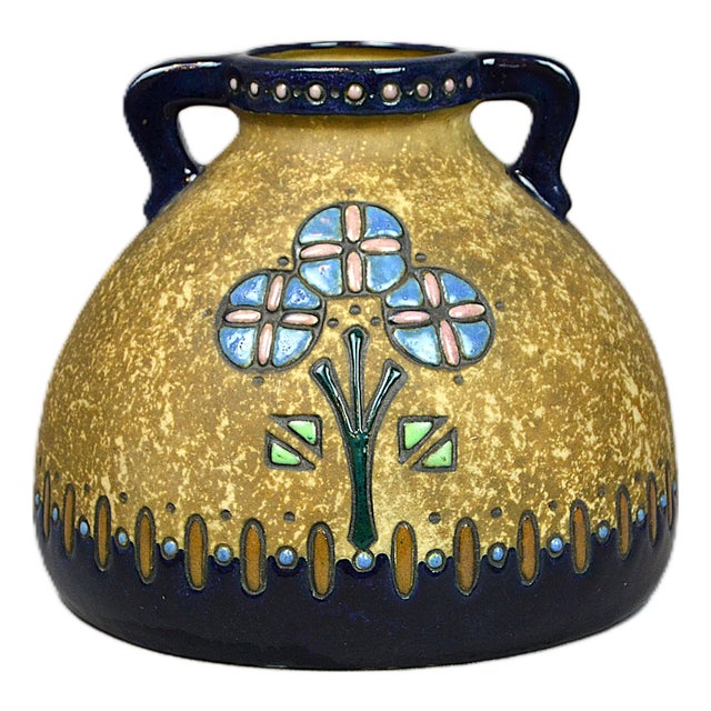 Art Nouveau Vase with Bird Decorations, 1890s For Sale