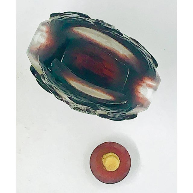 Early 20th Century Antique Carved Overlay Peking Glass Snuff Bottle For Sale In San Antonio - Image 6 of 13