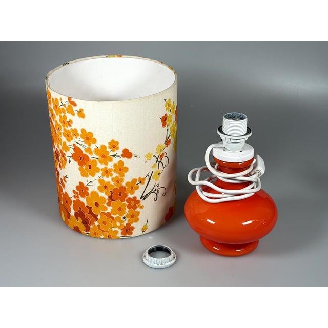 Mid-Century Space Age Table Lamp in Glass, 1970s For Sale - Image 12 of 17