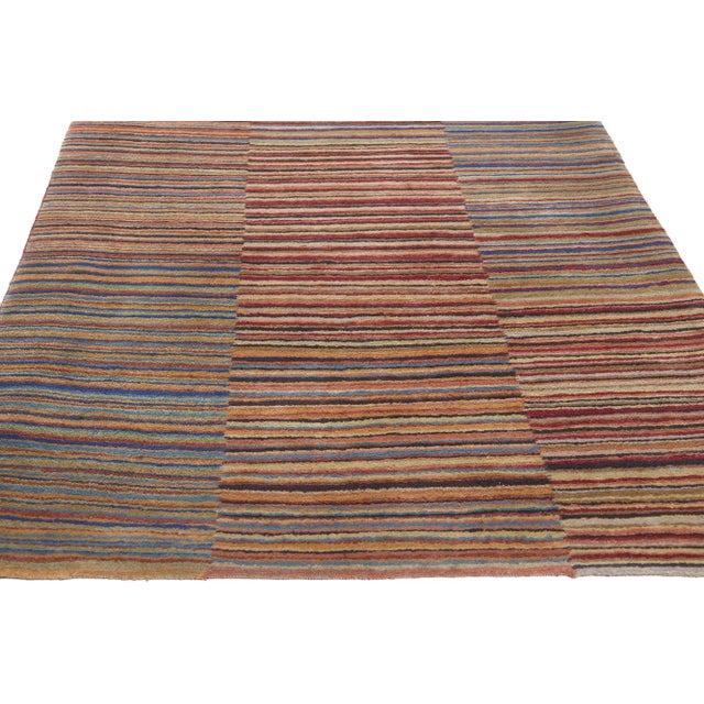 Colorful Striped Tibetan Rug Runner, 03'00 X 16'07 For Sale - Image 4 of 10