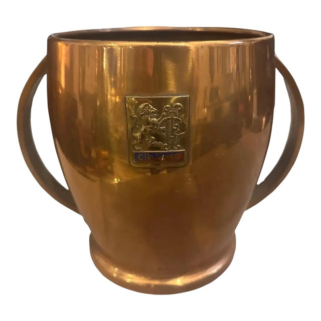 1950s Mid-Century Modern Copper Italian Wine Cooler by Cinzano For Sale