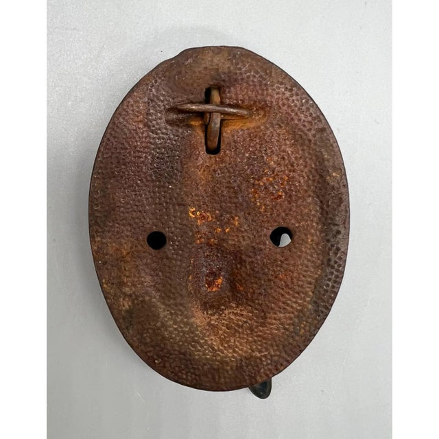 Brown 1920's Attributed to Hubley Cast Iron Parrot Bird Door Knocker For Sale - Image 8 of 8