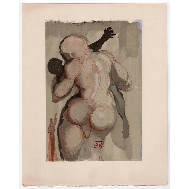 Salvador Dali, The Negligent Ones Struck by Violent Death, 1964, Original Woodcut For Sale