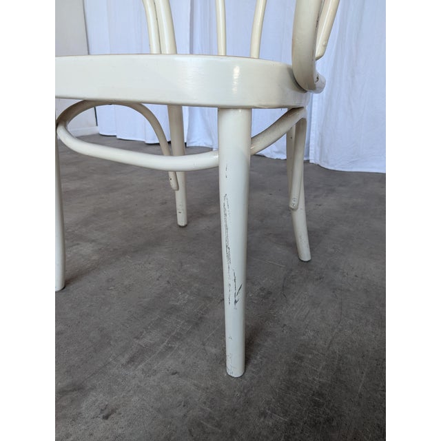 Vintage Dining Chair in White Beech and Bentwood Cane Seat, 1970s For Sale - Image 12 of 18