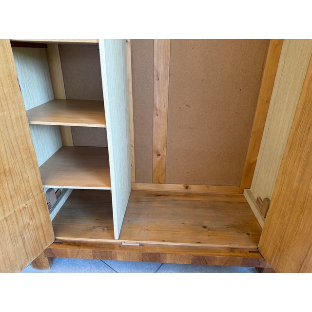 Antique Biedermeier Walnut Veneer Wardrobe For Sale - Image 10 of 17