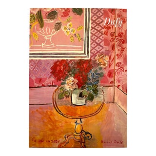 Raoul Dufy Vintage 1989 Expressionist Lithograph Print Large French Poster " La Vie en Rose " 1931 For Sale