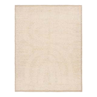 Rug & Kilim’s Modern Textural Rug in Beige and Cream with Ribbed Patterns - 6x9 For Sale