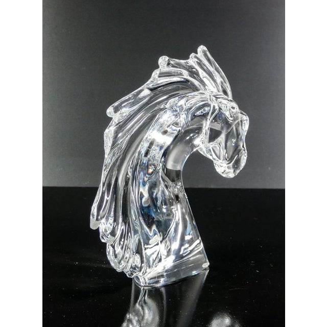 Sculpture Horse Head from Daum, France For Sale - Image 6 of 9