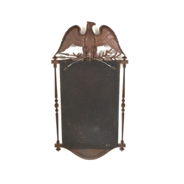 Glass Vintage Federal Bald Eagle Wall Mirror by Burwood Products For Sale - Image 7 of 9