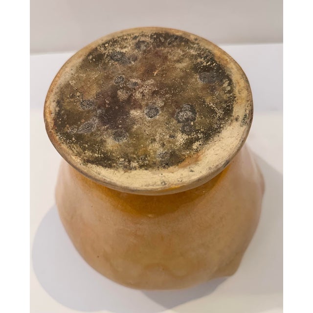 Ceramic Vintage Ochre Glazed Ceramic Urn With Handles For Sale - Image 7 of 7