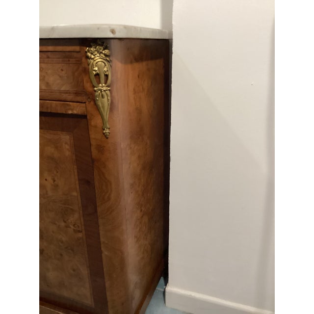 Antique French Buffet in Burl Wood and Bronzes, 1800s For Sale - Image 4 of 15