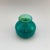 1970s Turquoise and Green Striped Glass Squat Bottle Vase from Mdina, Malta, 1970s For Sale - Image 5 of 10