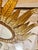 Large Spanish Sunburst Flush Mount in Gilt Metal with Support, 1950 For Sale - Image 10 of 12