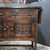 1940s English Oak Sideboard With Carved Cabinet Doors and Drop Ends For Sale - Image 10 of 11