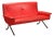 Vintage Sofa in Red Skai, 1960s For Sale