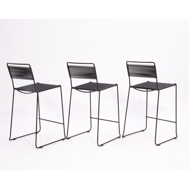 Giandomenico Belotti Post Modern Spaghetti Bar Stool Giandomenico Belotti Alias Fly Line 1980s - A Set of 3 For Sale - Image 4 of 12