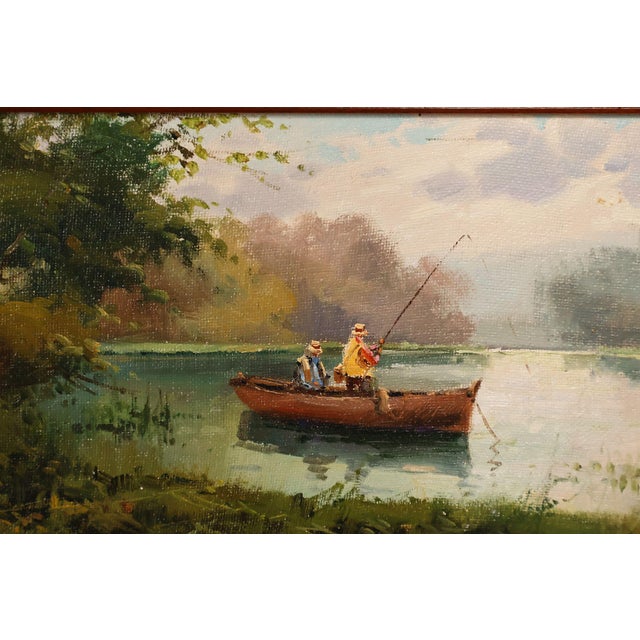 Wood Salvador Caballero Pair of Fishermen Paintings For Sale - Image 7 of 18