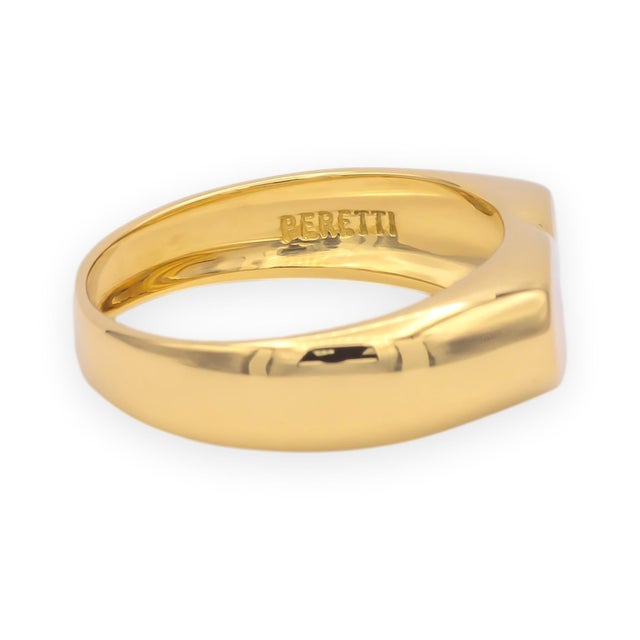 1980s Tiffany & Co. Elsa Peretti Vintage 18k Yellow Gold Full Heart Ring, Size 5.5 For Sale - Image 5 of 7