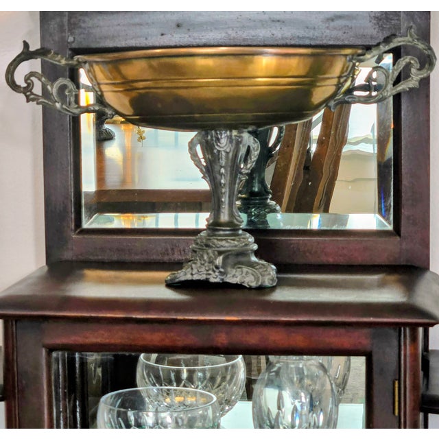 Rococo-Style Mixed Metal Compote Centerpiece For Sale - Image 10 of 10