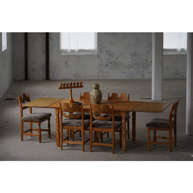 Mid-Century Modern Danish Rectangular Oak Dining Table from Henning Kjærnulf, 1960s For Sale - Image 12 of 18