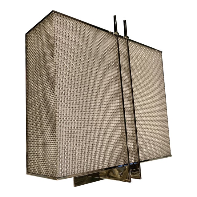 Polished Nickel “Apollo” Wall Sconce With Opaque Shade From Holly Hunt Chicago For Sale