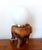 Vintage Elephant and Opaline Table Lamp, 1940s For Sale - Image 9 of 13