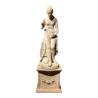 Lifesize Neoclassical Terracotta Figure of Bathing Venus For Sale