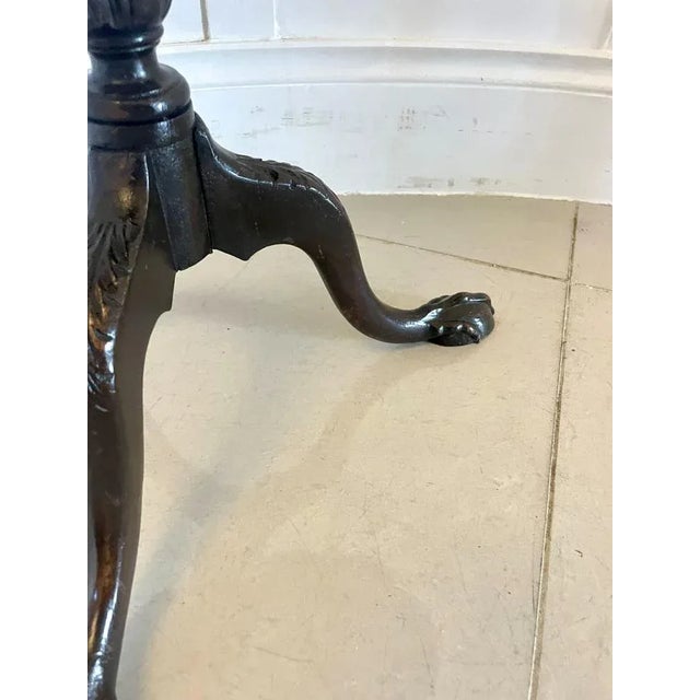 Late 19th Century Antique Victorian Carved Mahogany Lamp Table, 1870 For Sale - Image 5 of 13