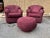 Pair Vintage Purple Corduroy Upholstered Swivel Lounge Chairs and Ottoman by Precedent Furniture CO Sherrill Furniture ....