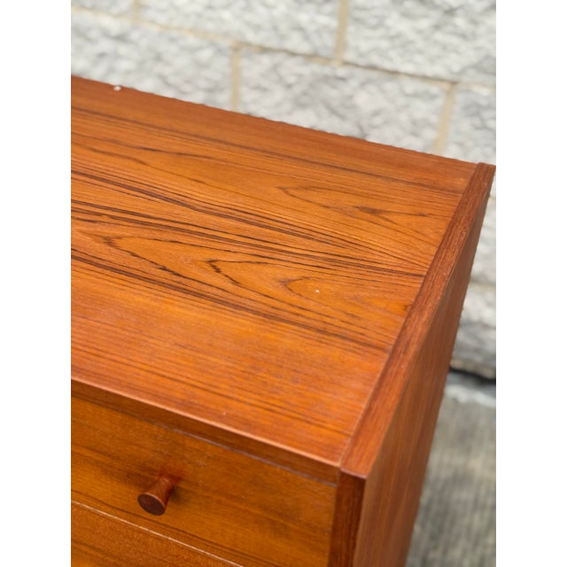 1960s Danish Modern Style Teak Five-Drawer Dresser For Sale - Image 9 of 12