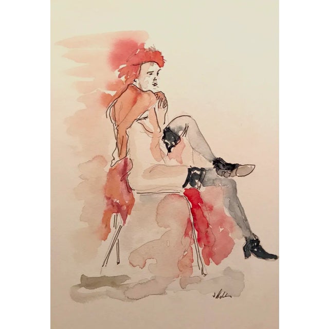 2020s "Posing Bold" Contemporary Abstract Figurative Giclee Print For Sale - Image 5 of 5