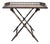 Vintage English Campaign-Style Folding Tray Table With Spindle Gallery For Sale