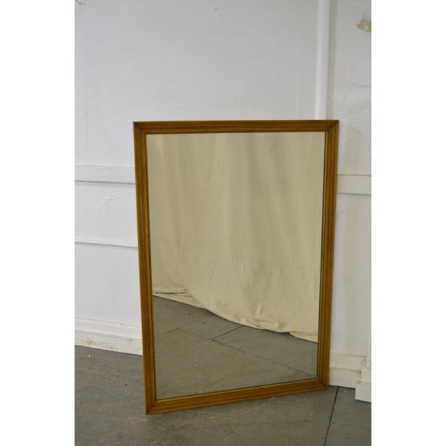 Henredon Vintage Walnut Frame Rectangular Wall Mirror Chairish