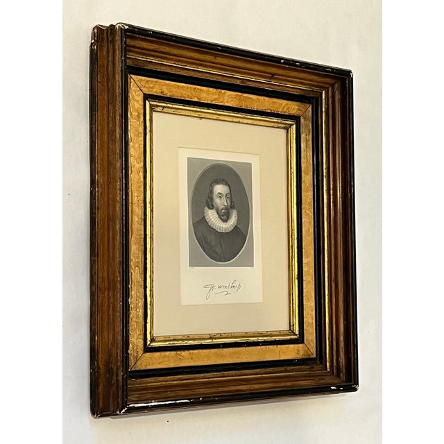 Wood Engraving of John Winthrop (1588-1649), by Girsch After Van Dyke. For Sale - Image 7 of 8