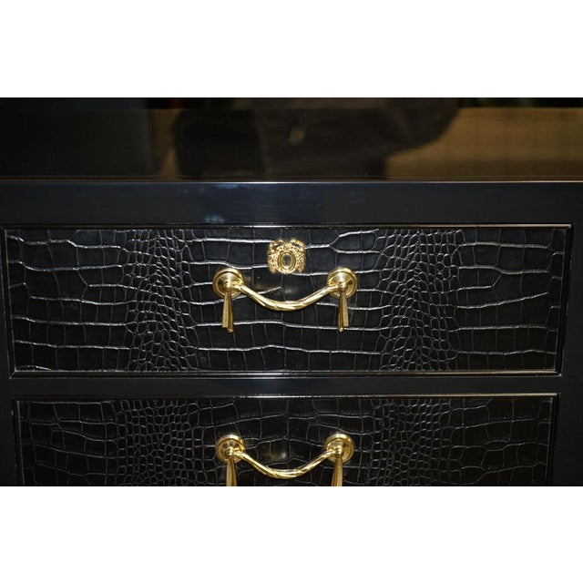 Animal Skin Brook Street Chest of Drawers Sideboard in Alligator Leather from Ralph Lauren For Sale - Image 7 of 18