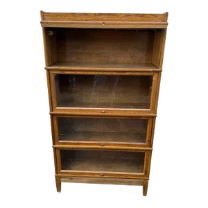 Late 20th Century Hale Wood Bookcases Oak Four Part Stacking Barrister Bookcase