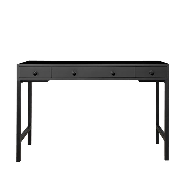 David Francis Maple Writing Desk - Black For Sale - Image 4 of 8