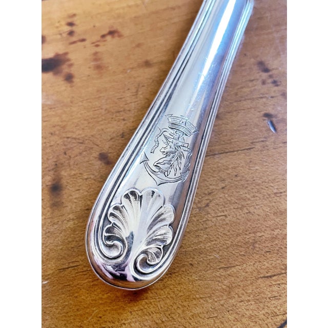 Metal Antique Christofle Silver Plated Gigot Holder From Messageries Maritimes Ocean Liner For Sale - Image 7 of 7