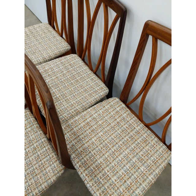 Brown Set of 5 Vintage Mid Century Modern Dining Chairs by G Plan For Sale - Image 8 of 9